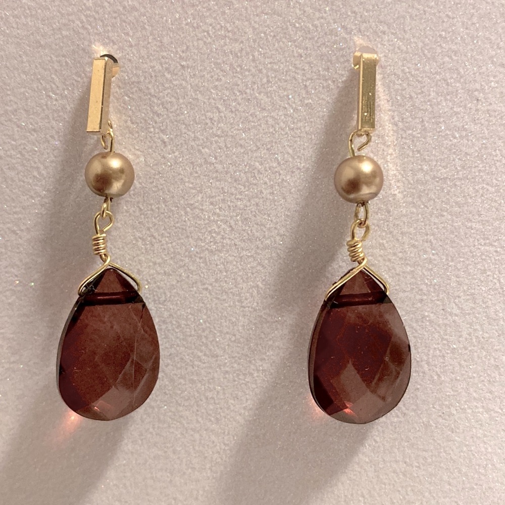 Amber Lights Teardrop Earrings